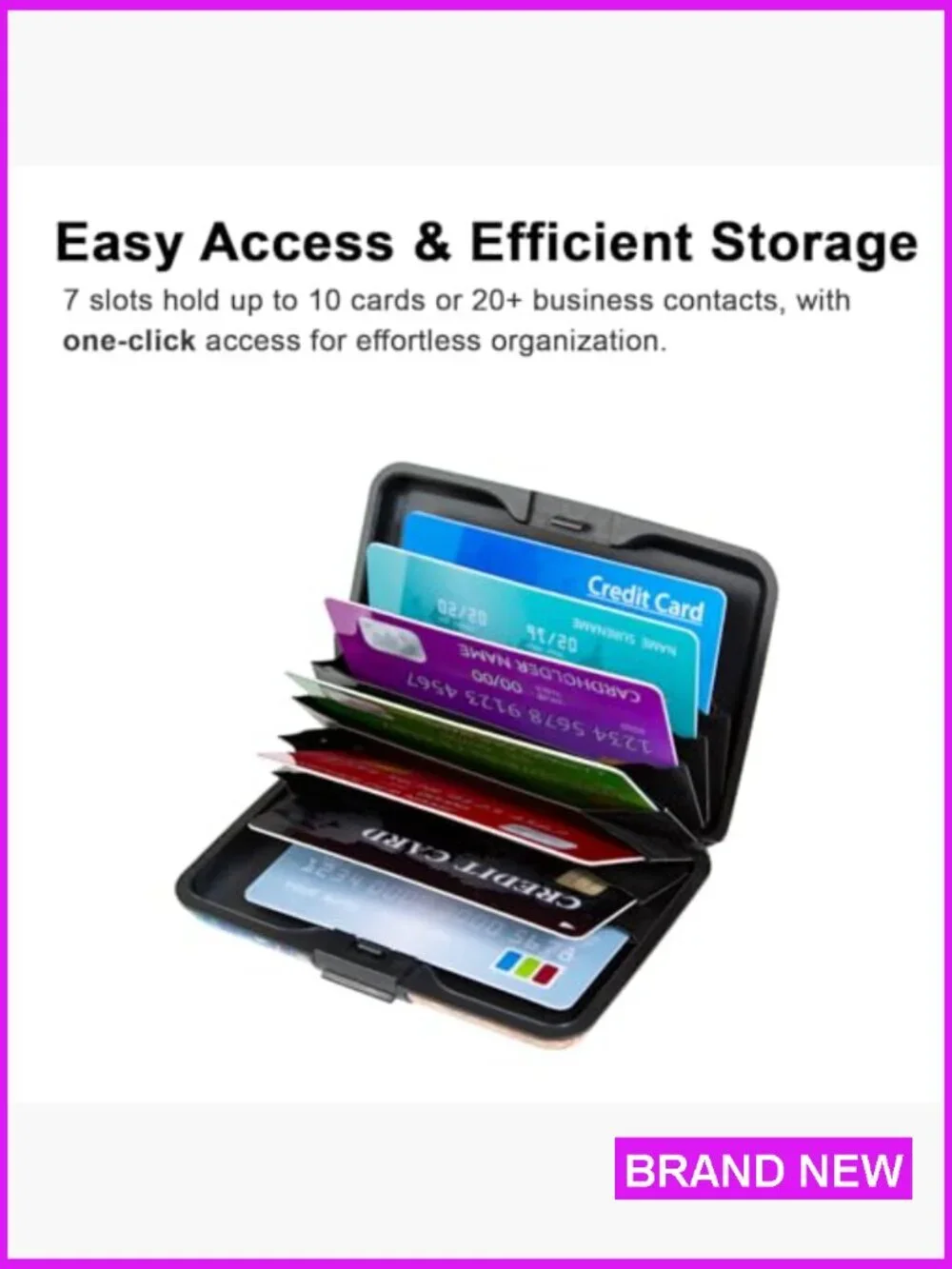 Slim RFID Blocking Aluminum Card Holder Compact Minimalist Unisex Travel